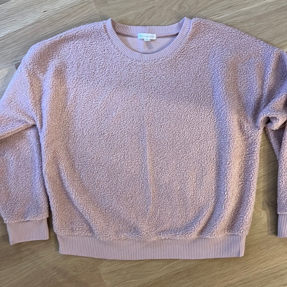 Socialite Nordstrom Teddy Sherpa Sweatshirt XL